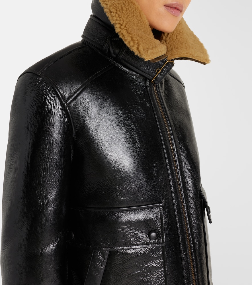  Veronica Beard Veronica Beard Lederjacke Danika Mit Shearling 
