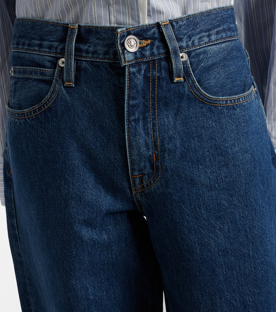 Tess Long Low-Rise Barrel-Leg Jeans
