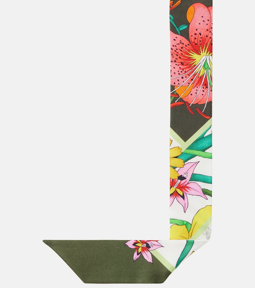  Gucci Gucci Printed Twill Silk Scarf 