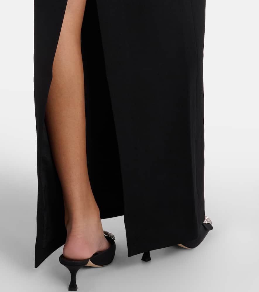 Rebecca Vallance Ederson Embellished Crêpe Bustier Gown In Black