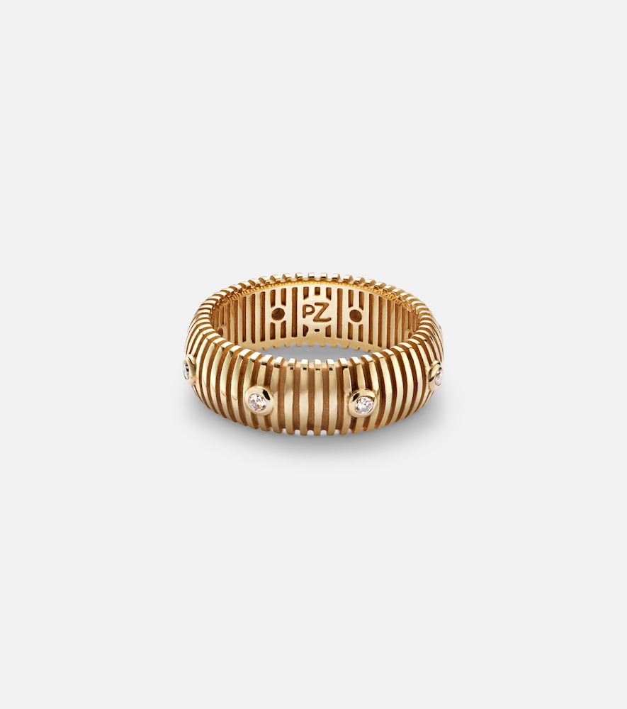 Pamela Zamore Clio Small 18kt gold ring with diamonds