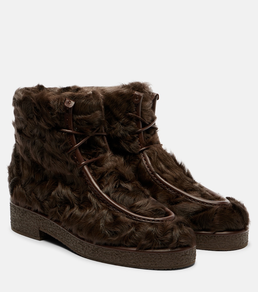 Aquazzura Frostie shearling ankle boots