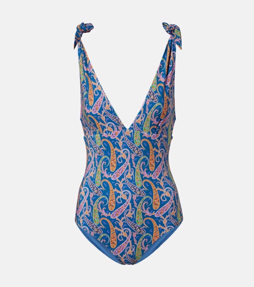Etro Women's Blue Paisley Swimsuit UK Size 14 - Mytheresa