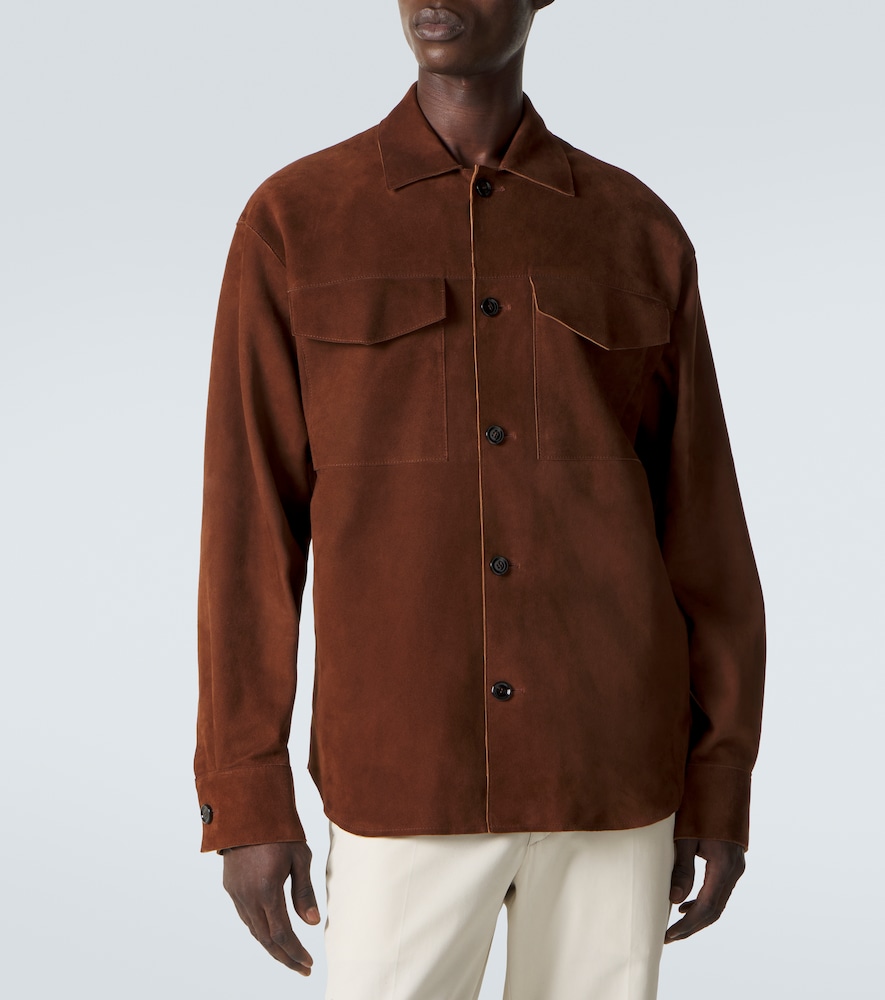  Lardini Lardini Hemdjacke Aus Veloursleder 