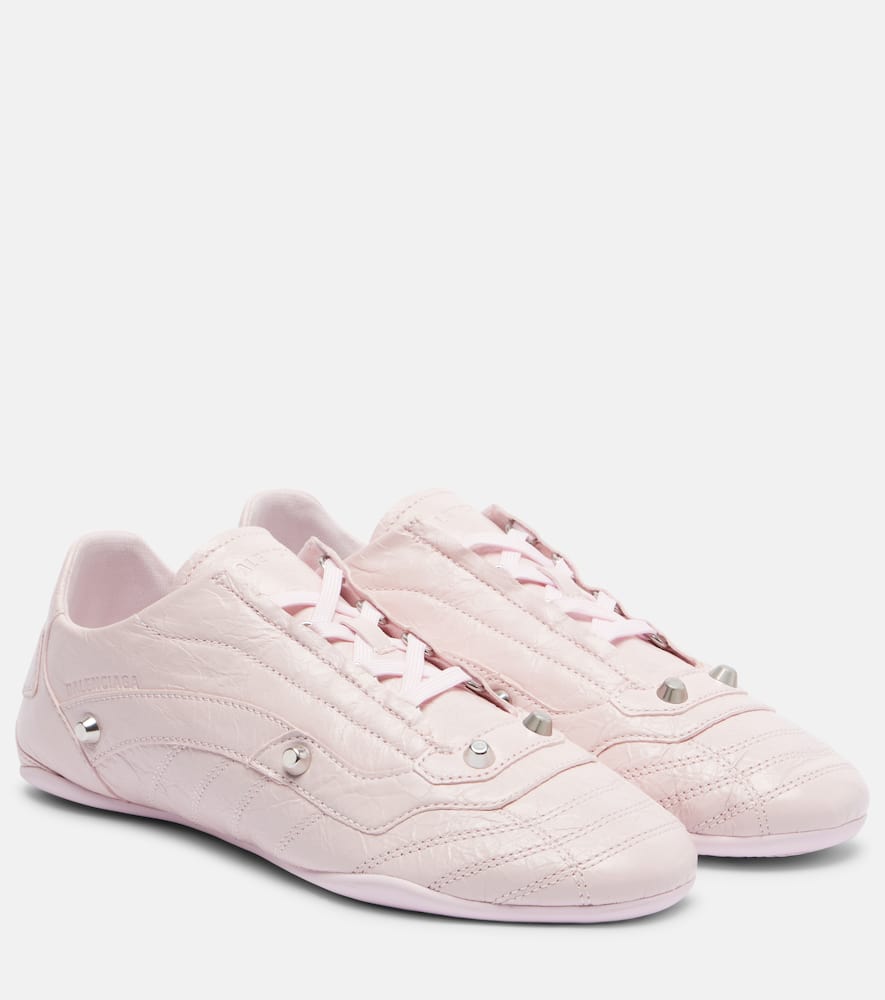 Balenciaga City Leather Sneakers In Pink