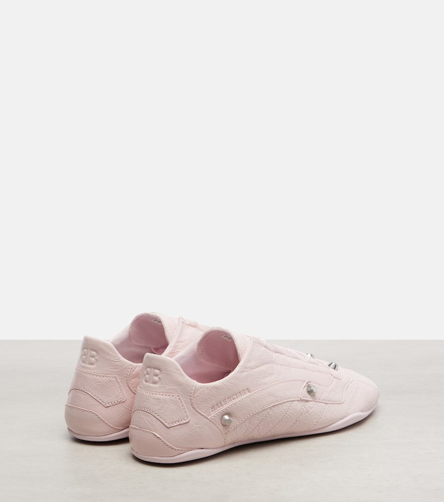 Balenciaga City Leather Sneakers In Pink