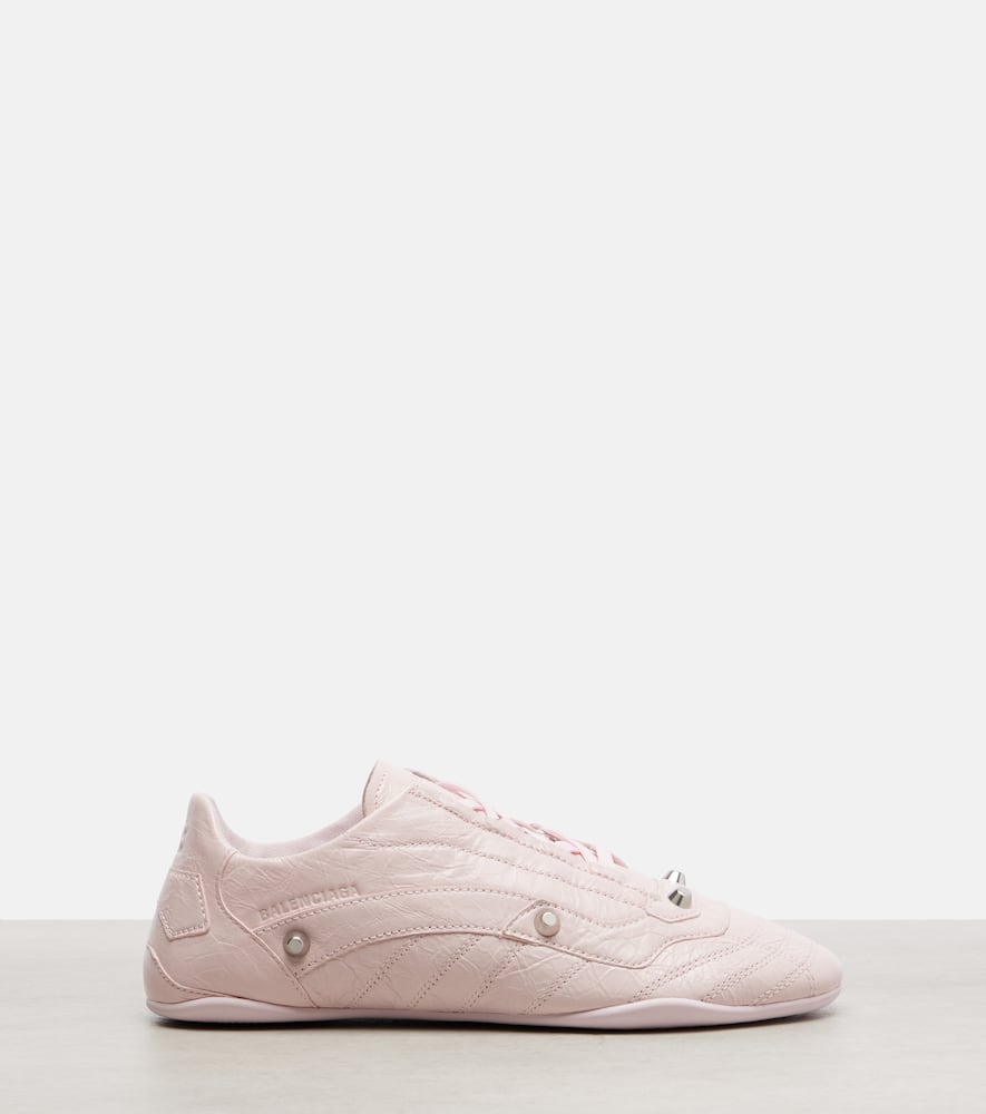 Balenciaga City Leather Sneakers In Pink