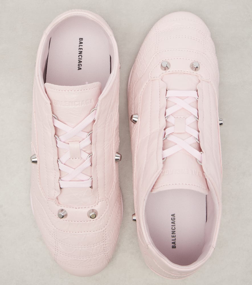 Balenciaga City Leather Sneakers In Pink