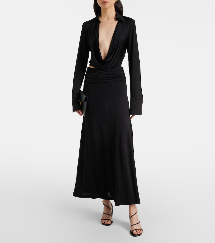  Aya Muse Aya Muse Freya Draped Crop Top 