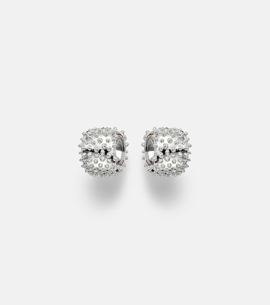 Yvonne Léon Picots 9kt White Gold (375/1000) Hoop Earrings In Metallic