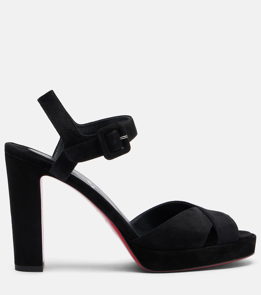  Christian Louboutin Christian Louboutin Cora 100 Suede Sandals 