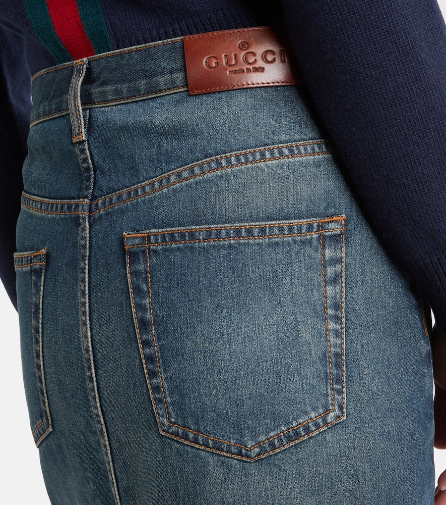 Gucci Gucci Horsebit Denim Miniskirt 