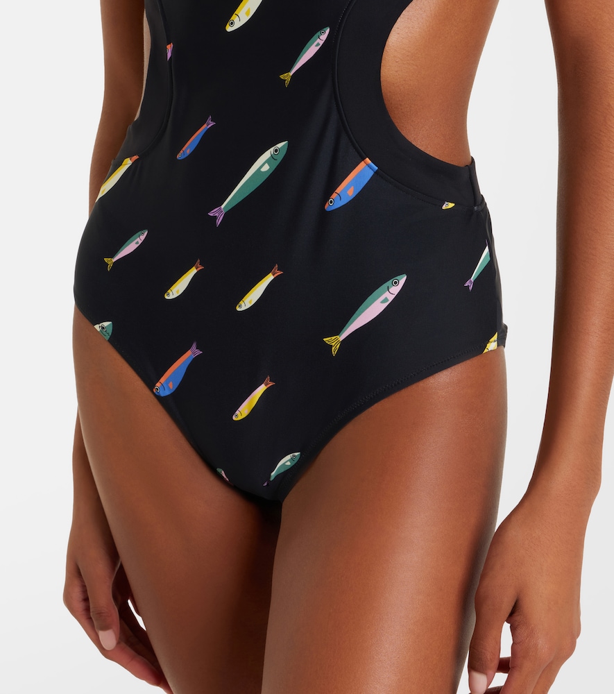  Staud Staud Dolce Cutout Printed Swimsuit 