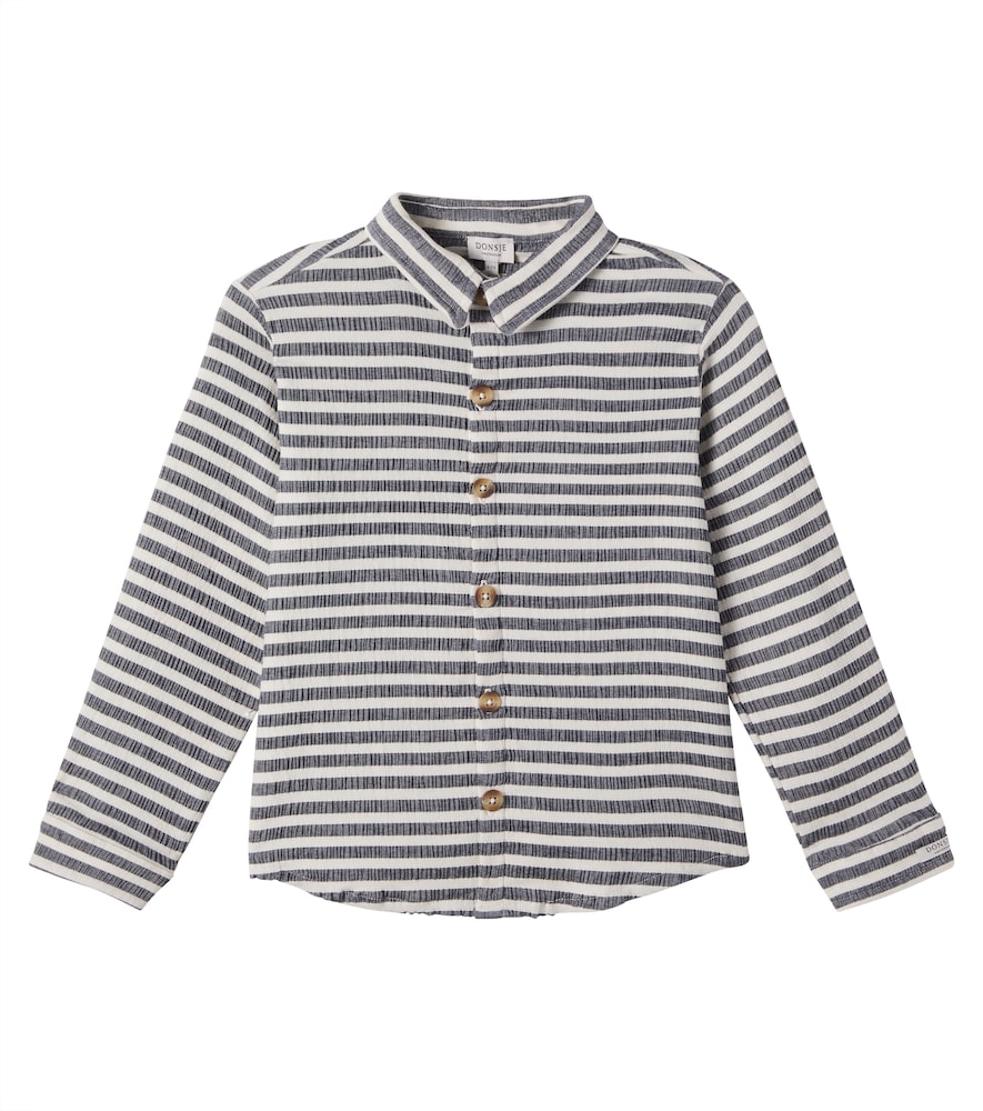 Donsje Blue Leom Striped Cotton-Blend Shirt Y 9/10 - Mytheresa