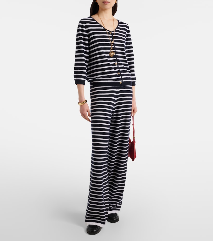 Jardin des Orangers Striped cashmere cardigan