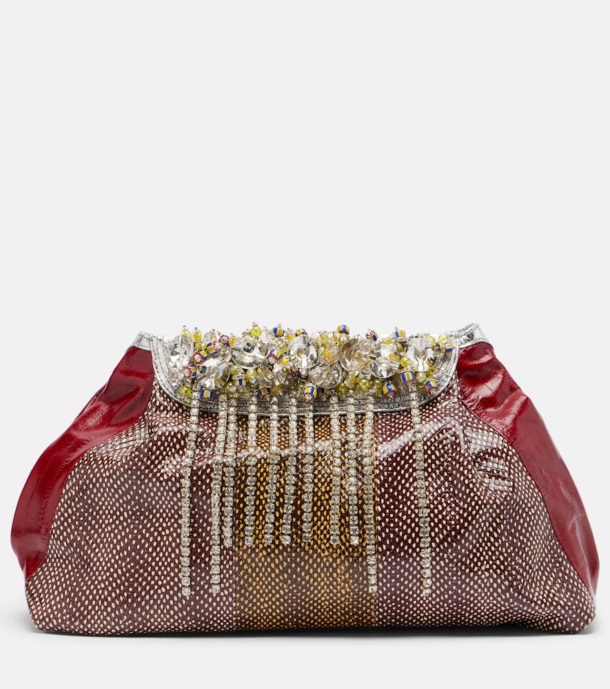 Dries Van Noten Blossom Small Patent Leather Crossbody Bag In Multi