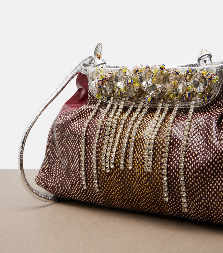  Dries Van Noten Dries Van Noten Blossom Small Patent Leather Crossbody Bag 