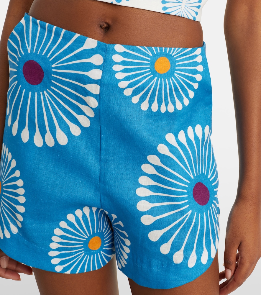  Cala De La Cruz Cala De La Cruz Bahamas Floral Linen Shorts 