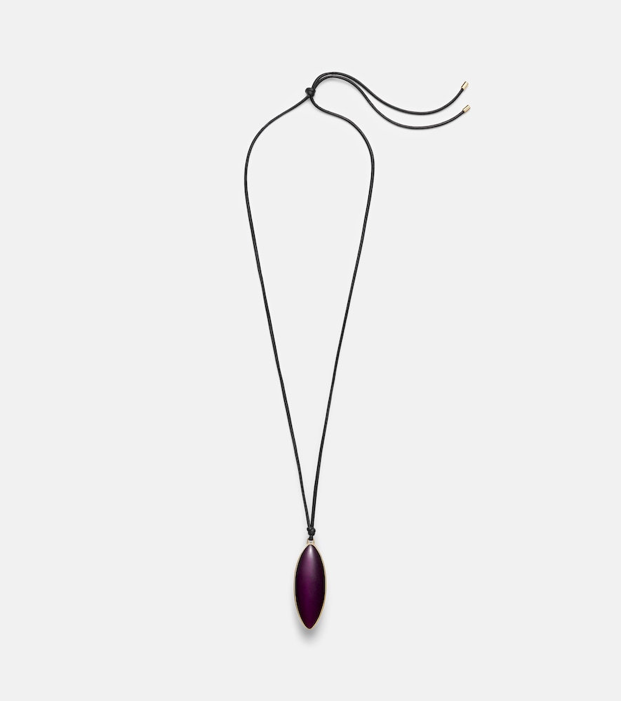 Jennifer Fisher Collier en cuir plaqu or 14 ct et quartz 320 €
