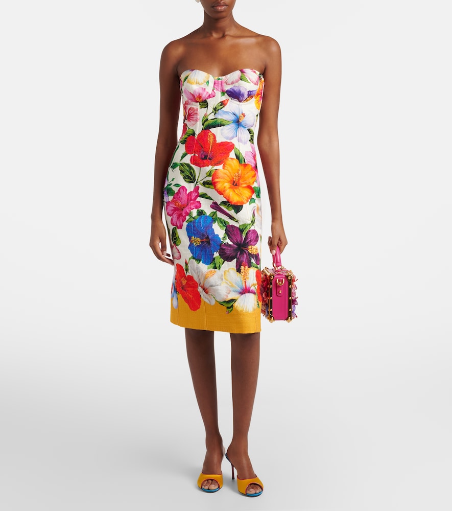 Dolce & Gabbana Floral bustier dress