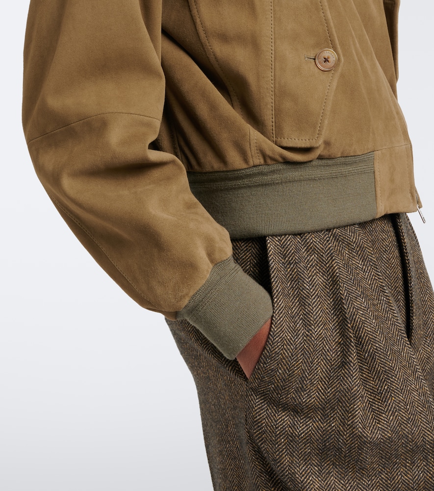 Collection Suede Bomber Jacket