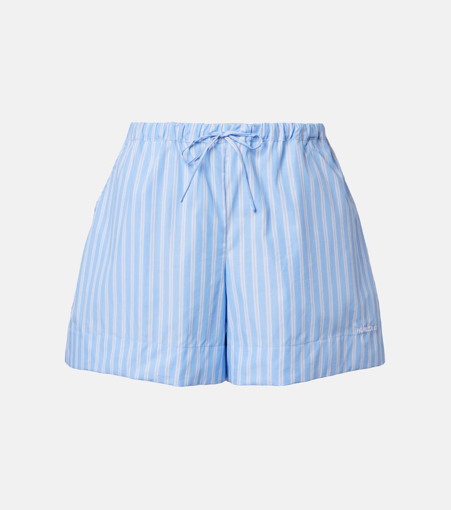 Shorts in popeline di cotone a righe