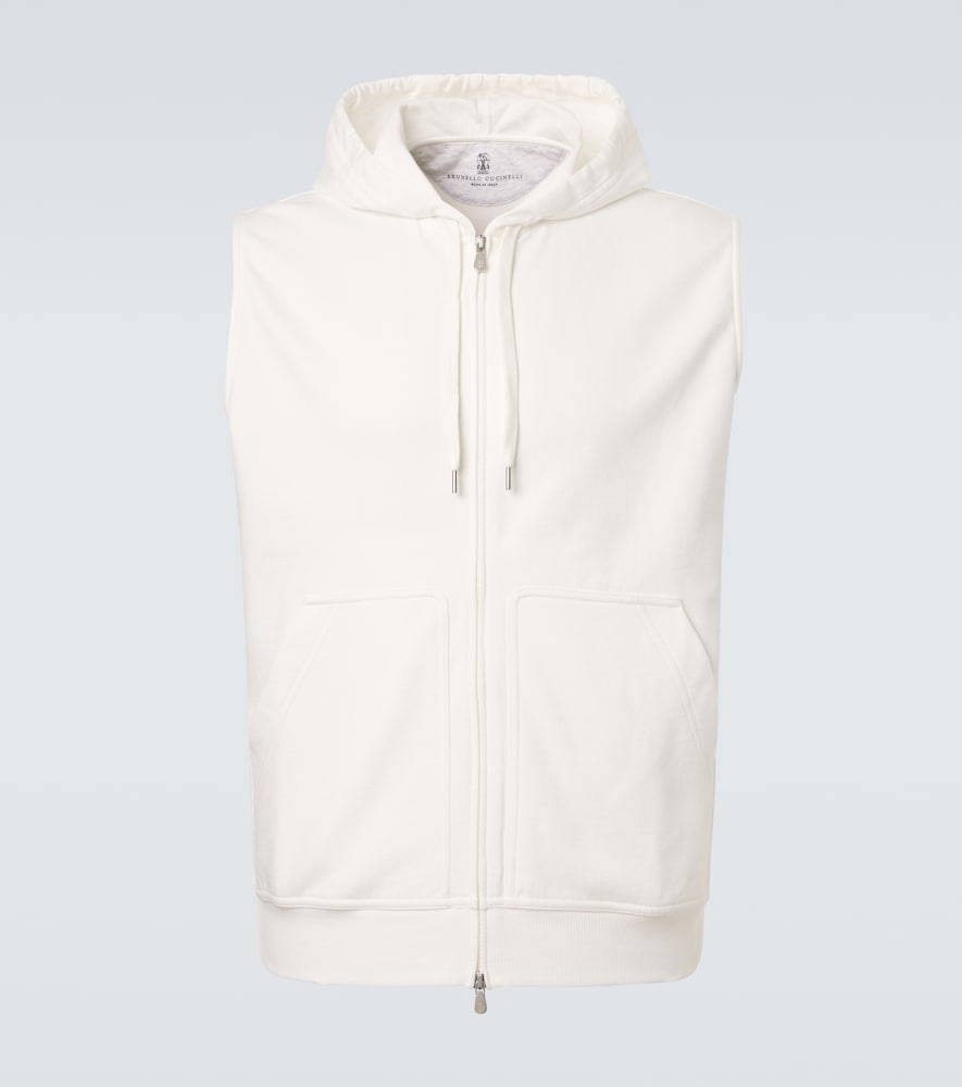 Brunello Cucinelli Men's White Cotton-Blend Hoodie UK Size 40 - Mytheresa