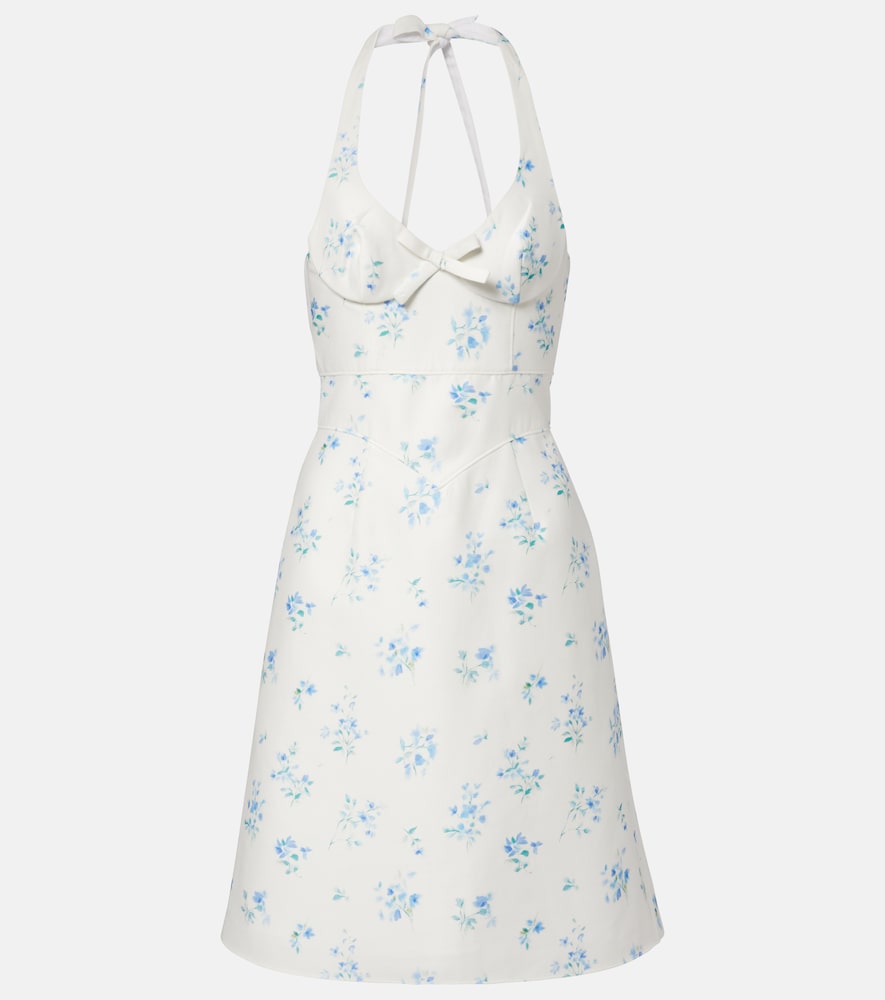 Shushu/Tong Floral halterneck cotton minidress