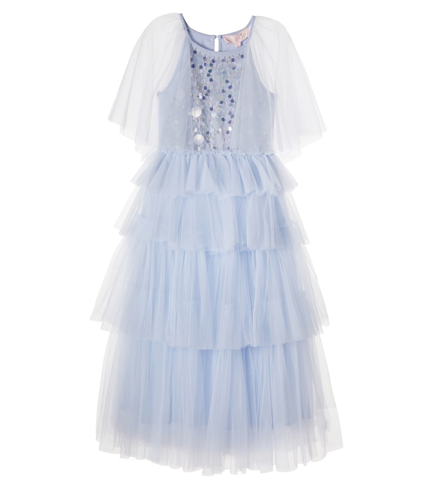 Tutu Du Monde Blue Flutter Cape Embellished Tiered Tulle Dress Y Size 12 - Mytheresa