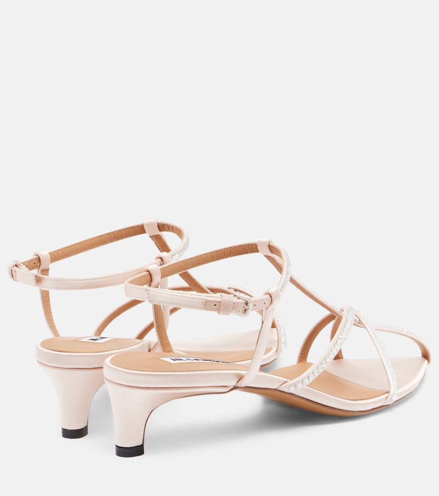  Jil Sander Jil Sander Sandalen Cage Aus Leder Mit Kristallen 