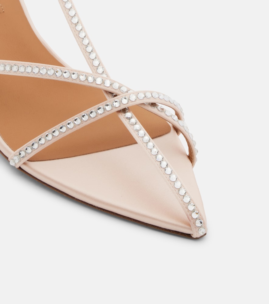  Jil Sander Jil Sander Sandalen Cage Aus Leder Mit Kristallen 