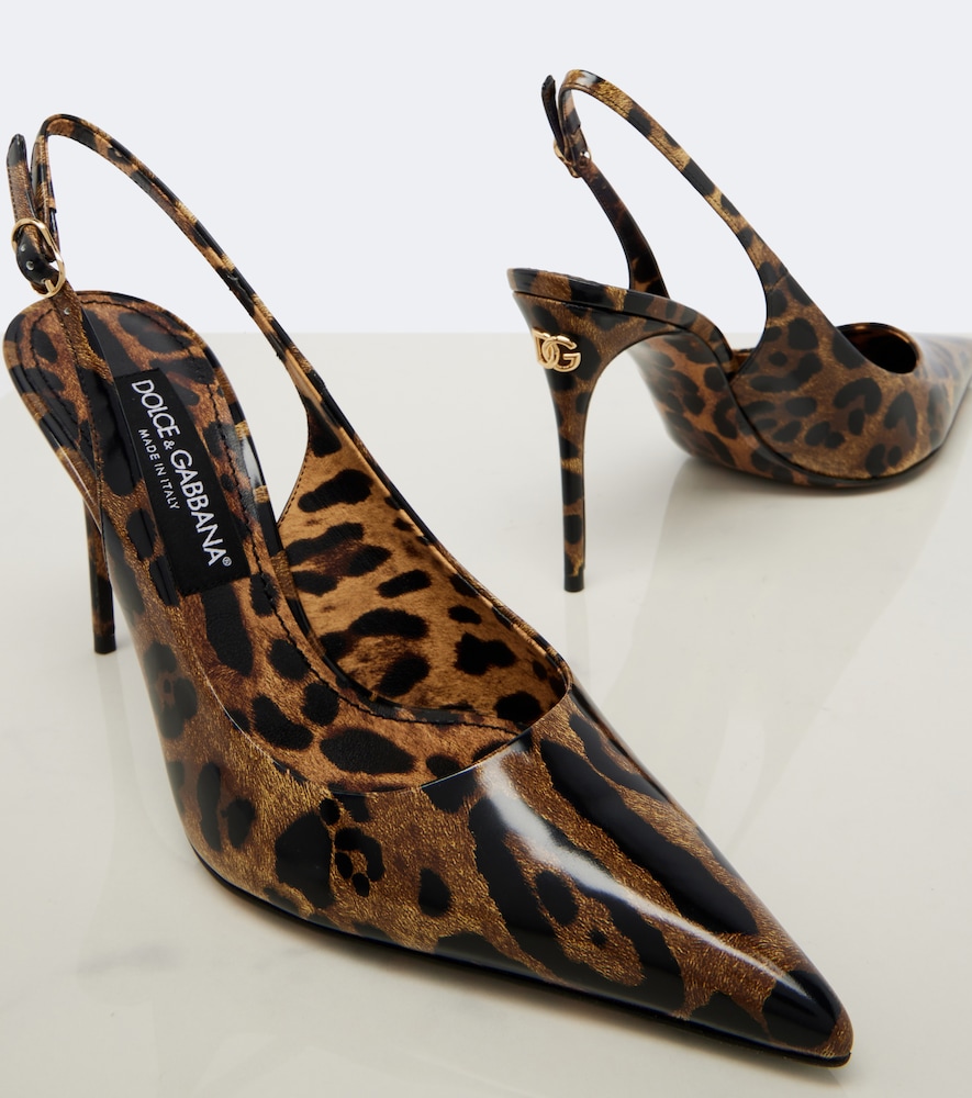 Dolce&Gabbana Lollo Leopard-Print Slingback