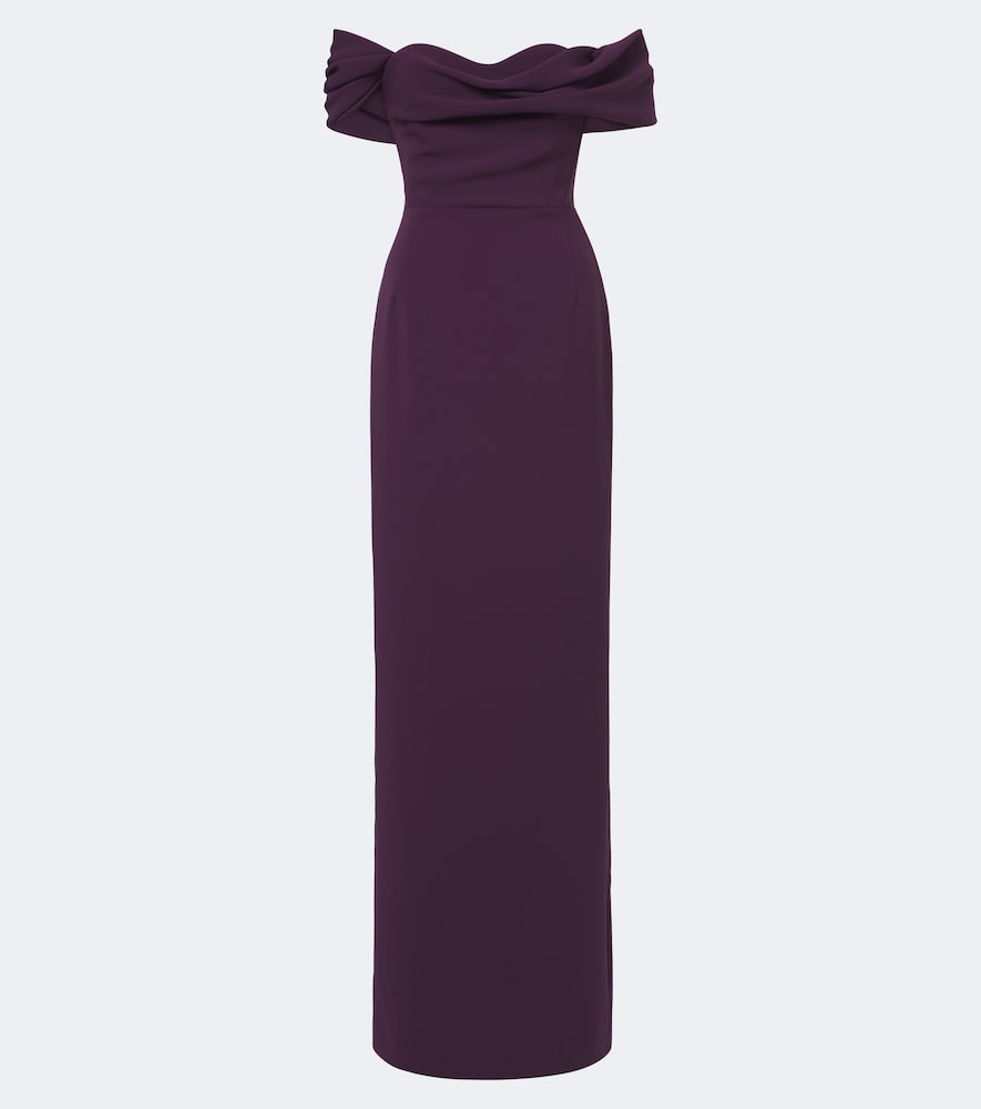 One-Shoulder-Robe Sofia aus Crêpe