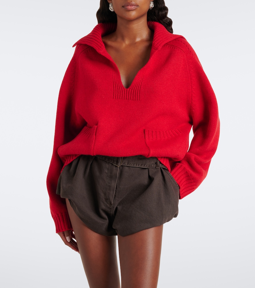 And Cashmere Polo Sweater