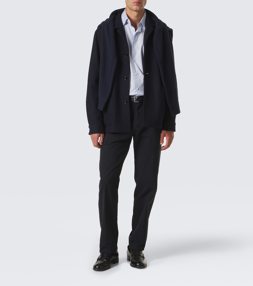 Cotton And Cashmere Slim Pants