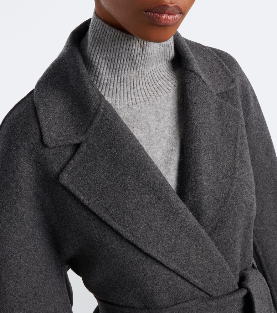 'S Max Mara Scarf-Detail Virgin Wool Wrap Coat