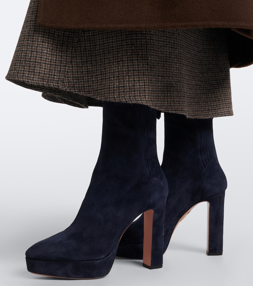 Martine Suede Platform Ankle Boots