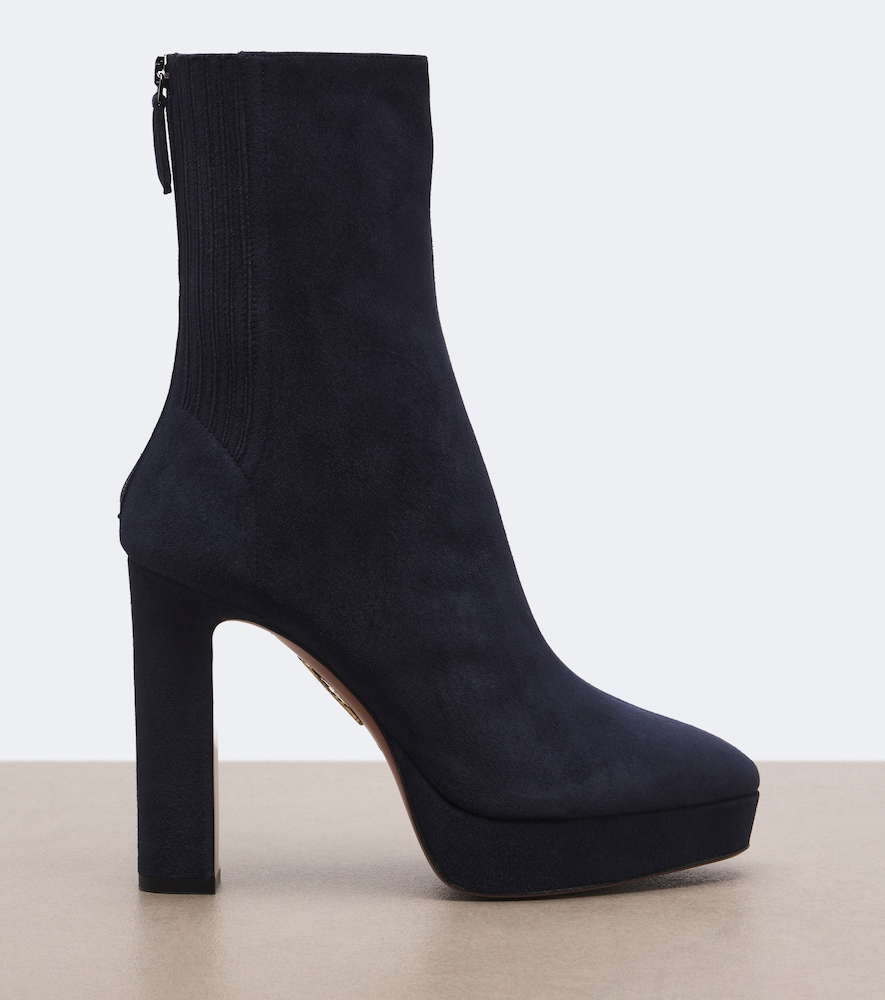 Martine Suede Platform Ankle Boots