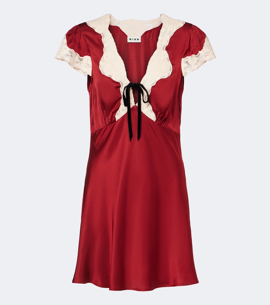 Minikleid Lacie aus Satin mit Spitze