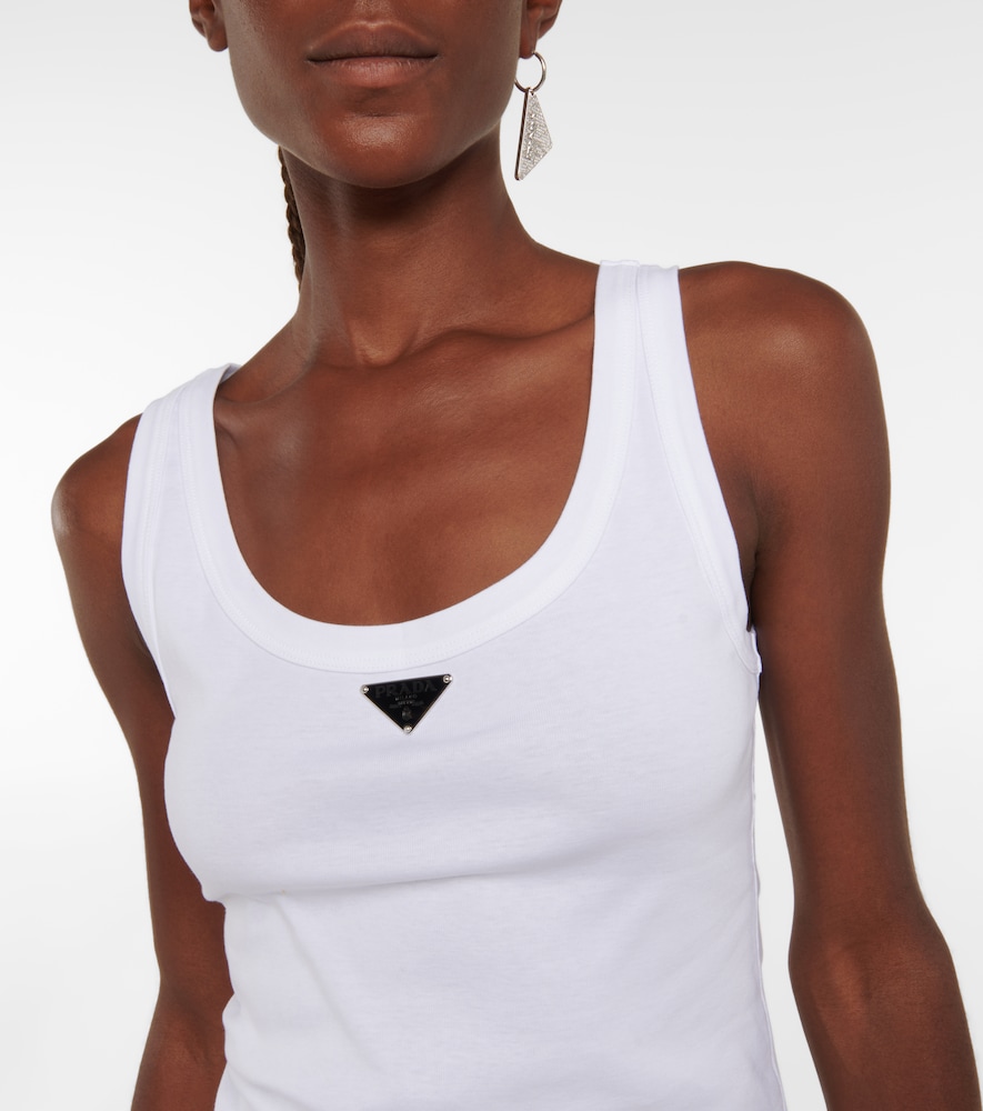  Prada Prada Logo Cotton Tank Top 