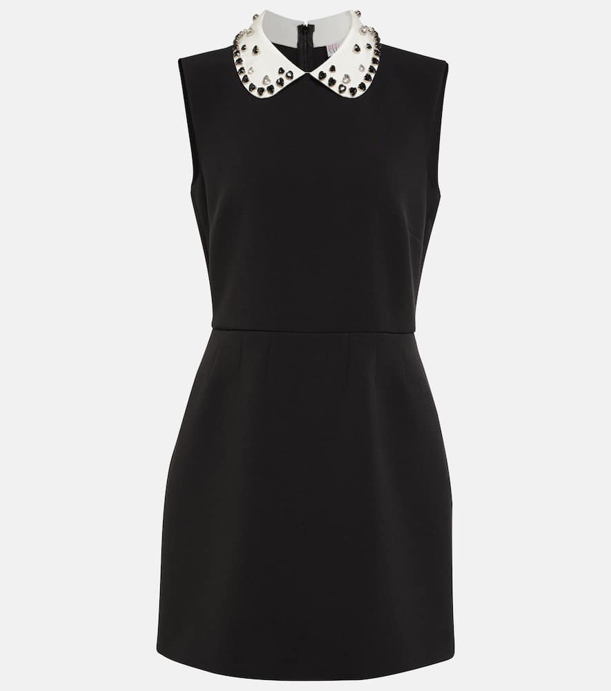 Embellished cady minidress