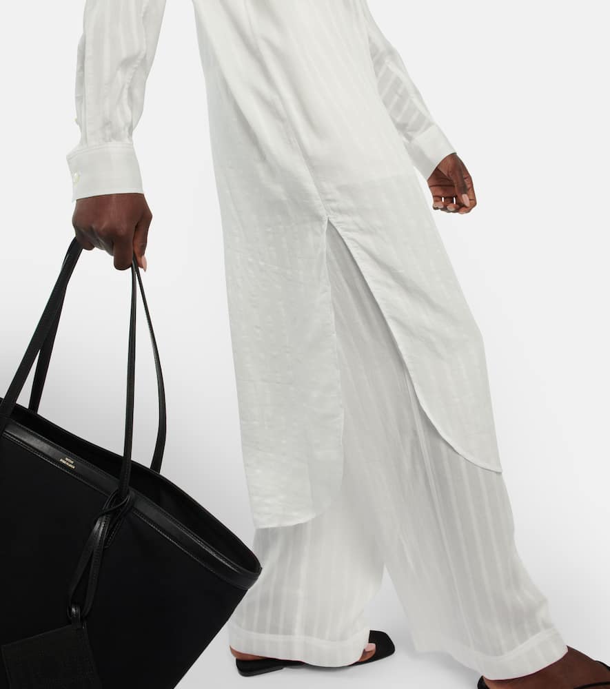 Totême Striped Jacquard Shirt Dress In White