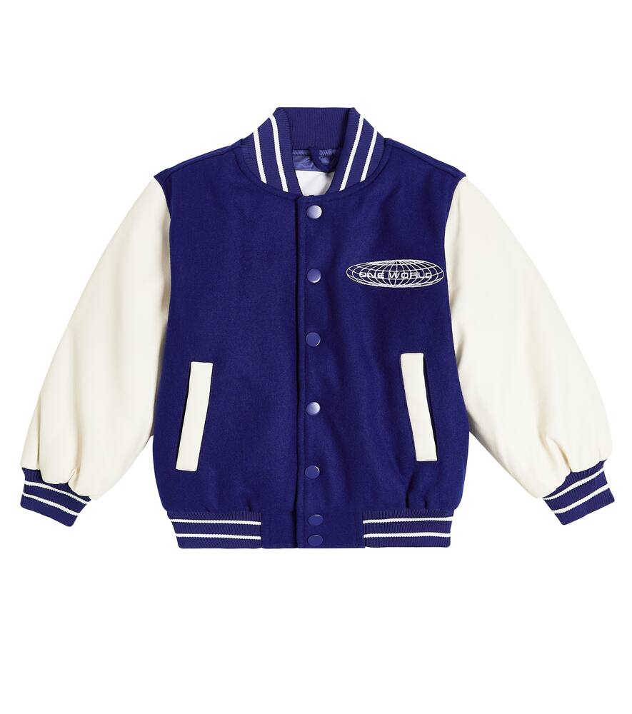 Molo Hani embroidered wool-blend varsity jacket