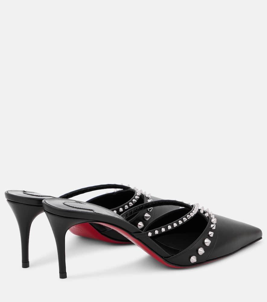 Christian Louboutin Tatoosh 70 Studded Leather Mules In Black