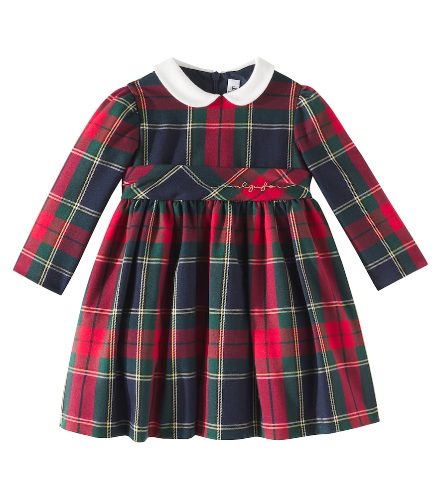 Il Gufo Baby plaid gathered dress