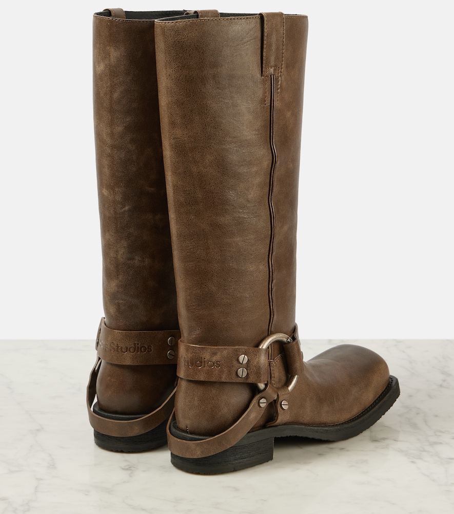 Leather Biker Boots