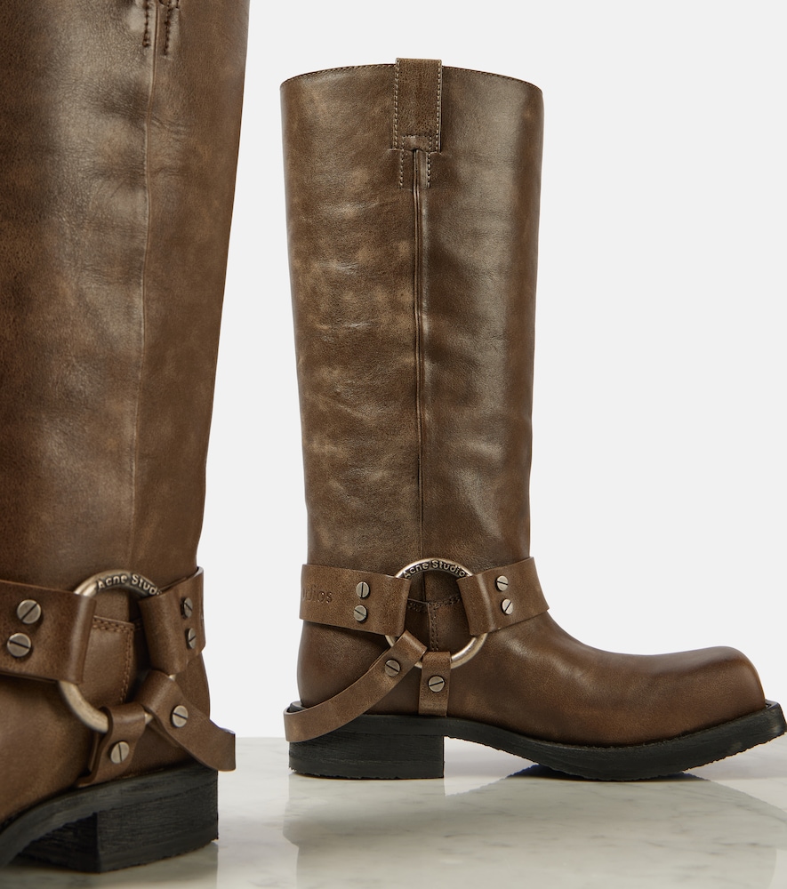 Leather Biker Boots
