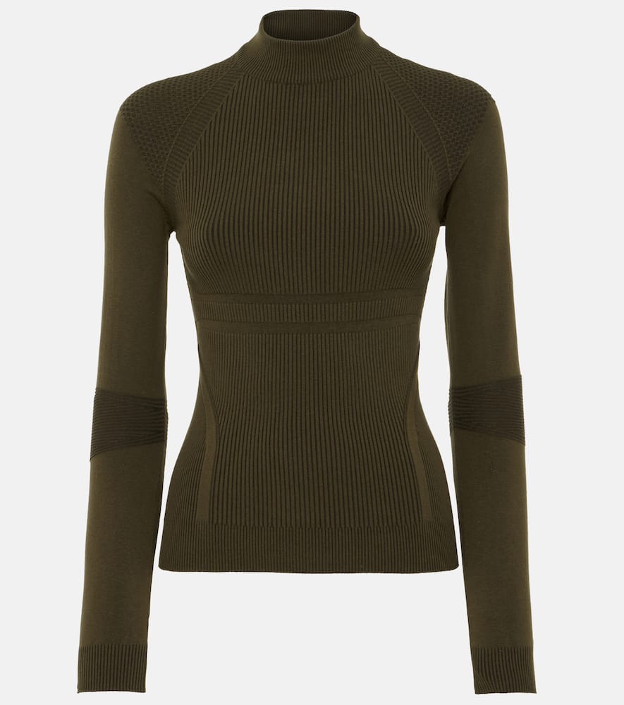 Ribbed-knit silk-blend sweater