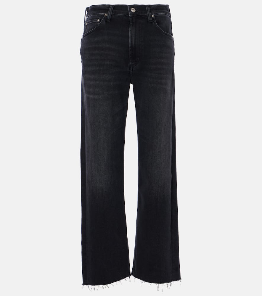Citizens Of Humanity Black Annina High Rise Wide Leg 33 Jeans In Black