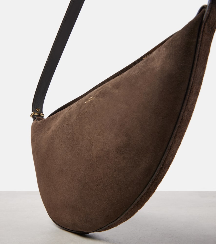 Totême Scooped Suede Shoulder Bag In Brown